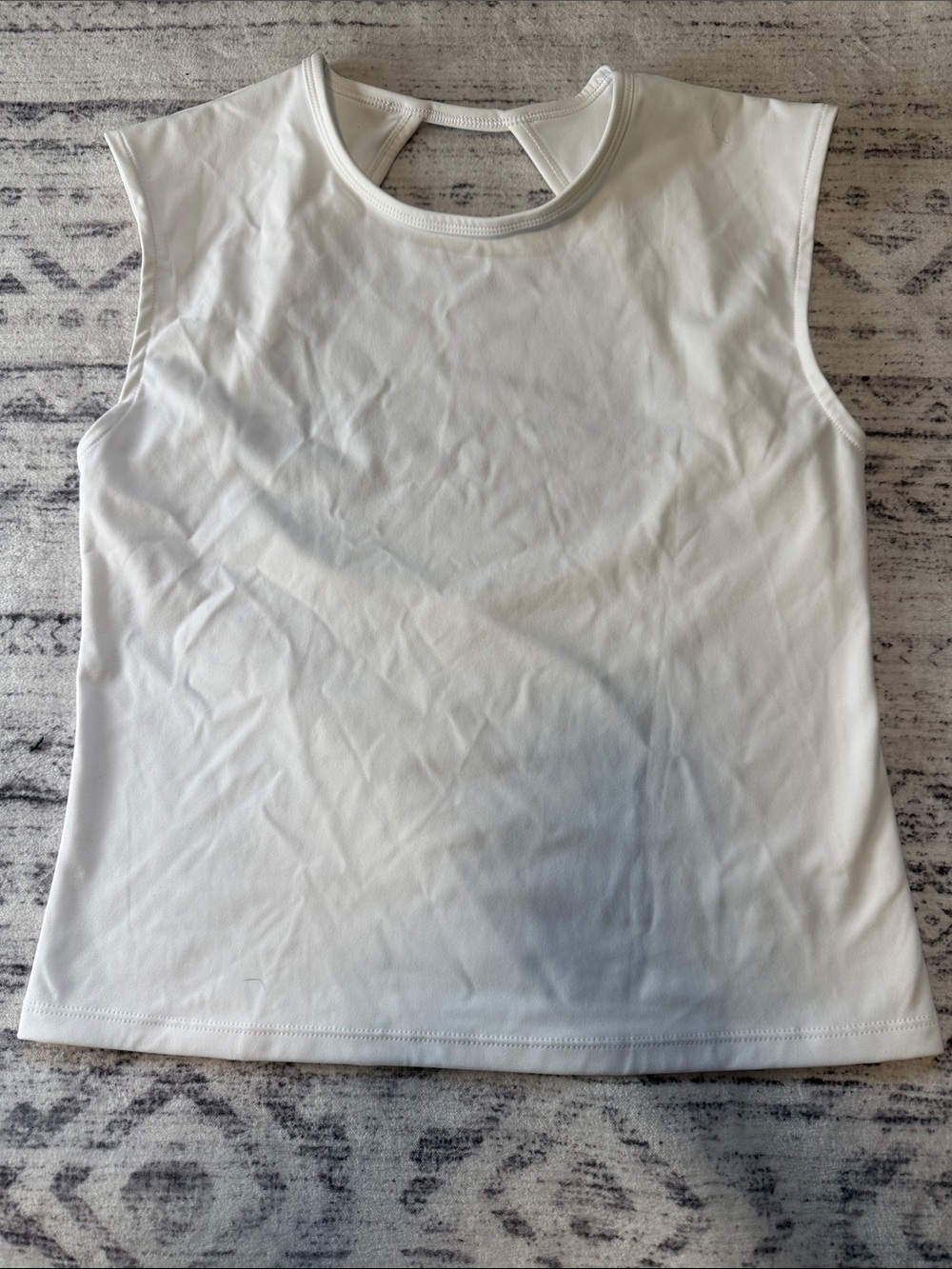 CALIA by Carrie Underwood White Active Tank with Back Cutout - Picture 2 of 3